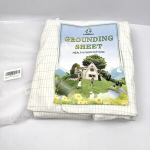 PANBMAO Grounding Sheet King 78x80x15 Beige Fitted Earthing Bed Cover Plaid